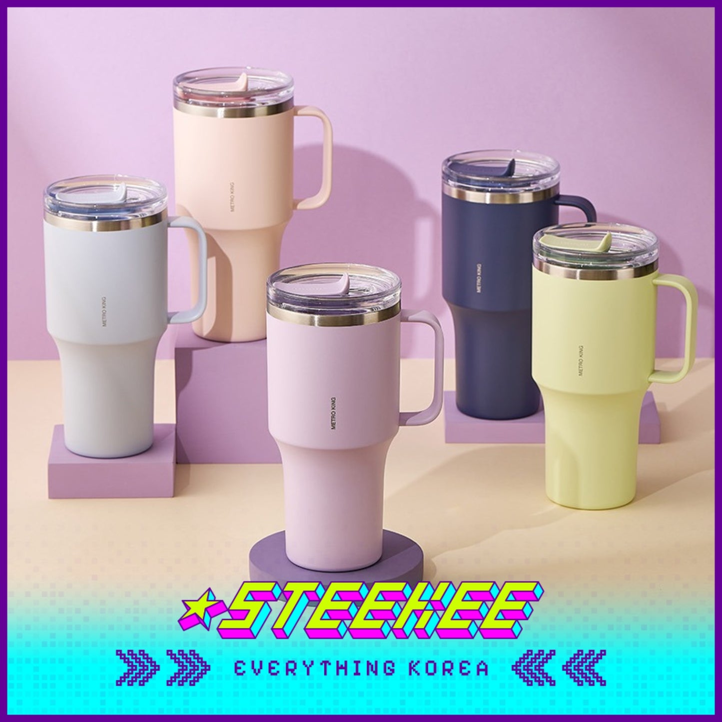 LocknLock New Metro King Tumbler 820ml LHC4390 by Steekee Korea 4520