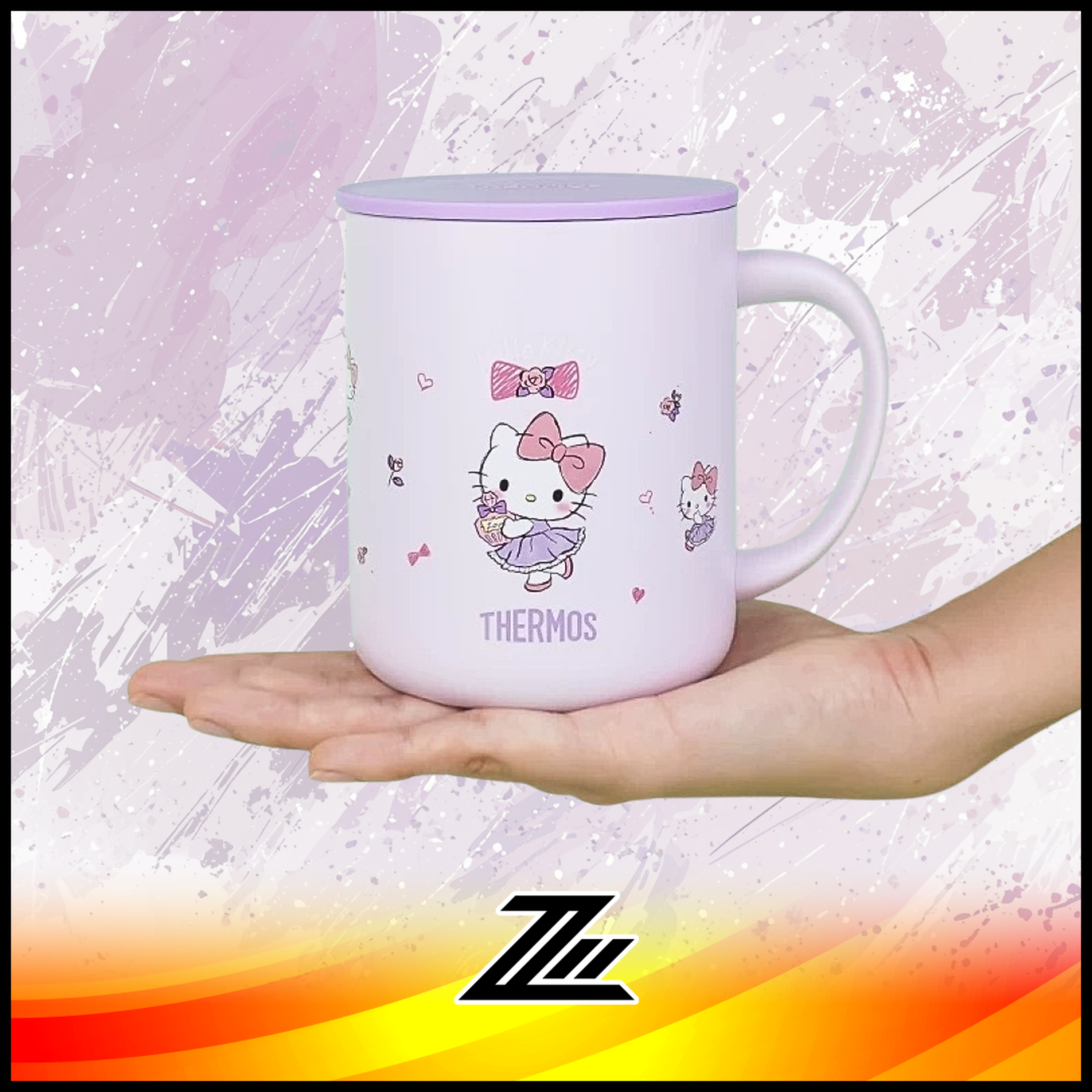 Thermos JDG-451KT25 Hello Kitty 450ml Vacuum Insulated Mug – Purple Hot & Cold Stainless Steel Cup with Lid