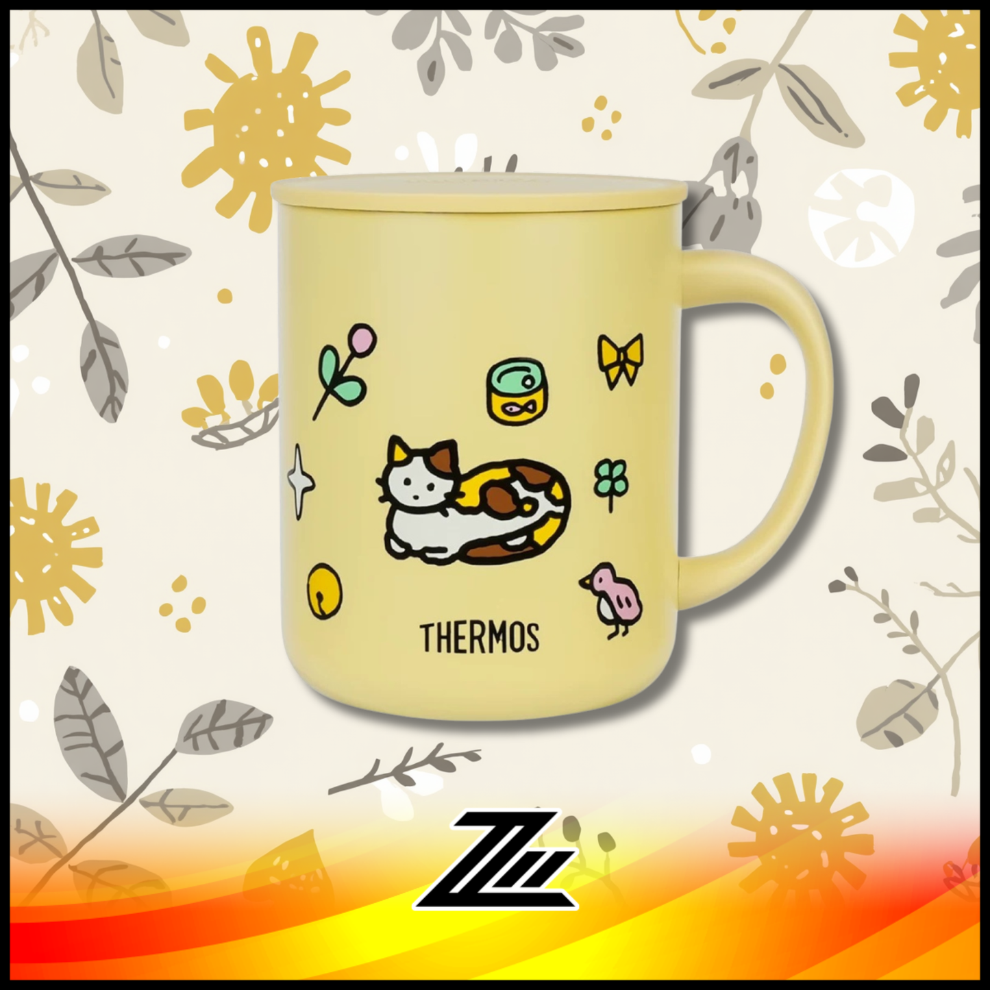 Thermos x Zero Per Zero JDG-450KC 450ml Reversible Insulated Mug - Stainless Steel Hot & Cold Desk Cup with Lid