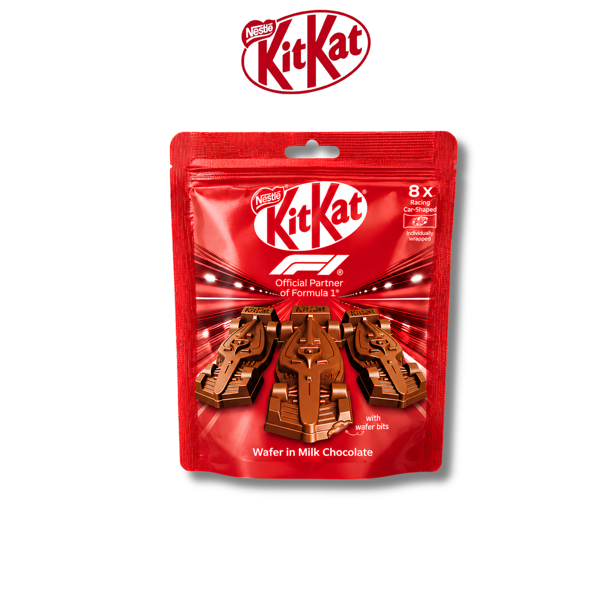 Nestle Kitkat F1 Racing Formula 1 Edition Car Shaped Milk Chocolate Bar Wafer Snack 8 Packs 88g
