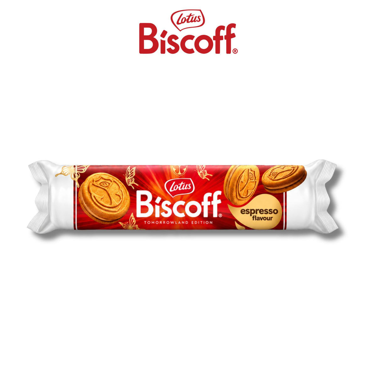 Lotus Biscoff Espresso Sandwich Cookies Biscuits Tomorrowland Special Edition 110g
