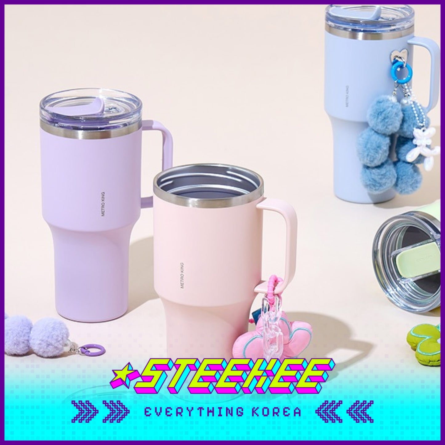 LocknLock New Metro King Tumbler 820ml LHC4390 by Steekee Korea 4520