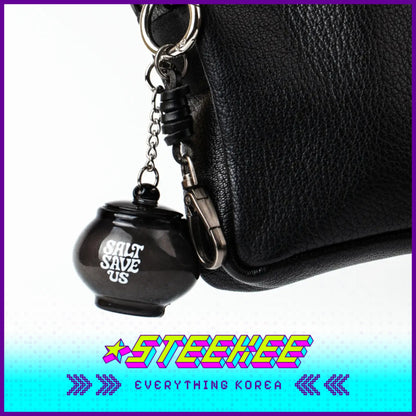 Tent Seoul SALT SAVE US Five Elements Salt Keyring by Steekee Korea 502