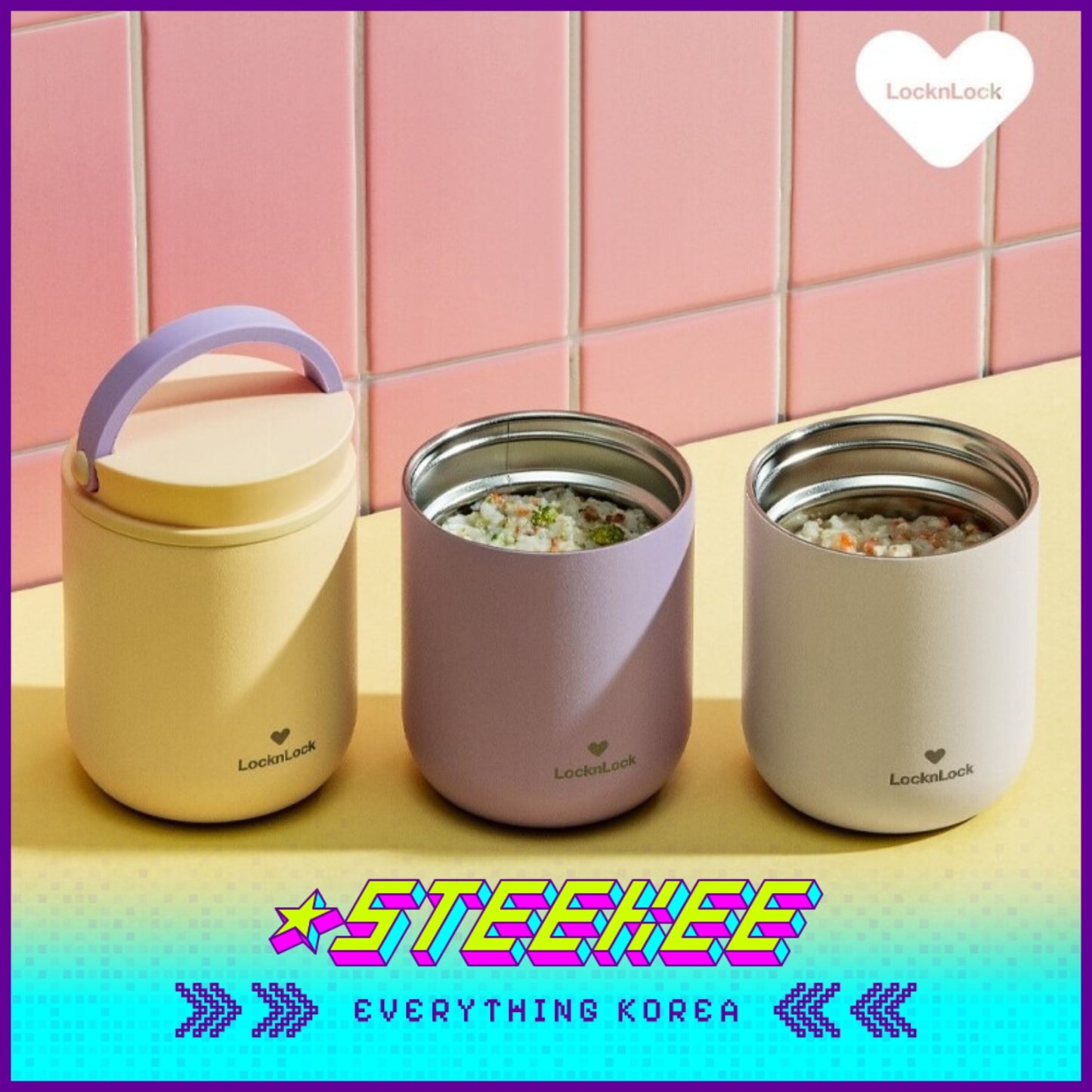 LocknLock Little Luv Food Jar 300ml LHC8045S by Steekee Korea 4535