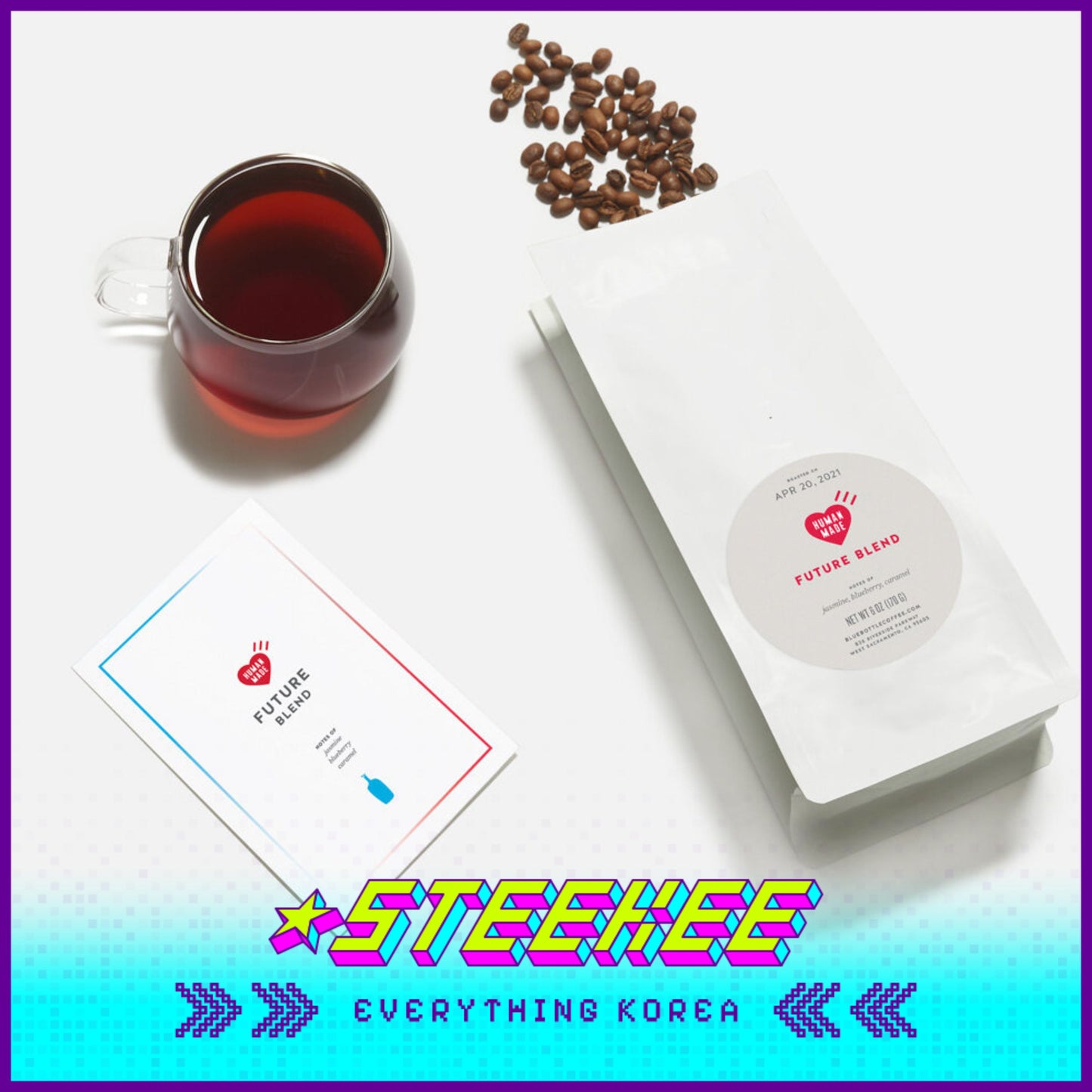 BLUE BOTTLE COFFEE X HUMAN MADE Future Blend Ethiopian Peruvian Coffee Beans 300g by Steekee Korea 2407