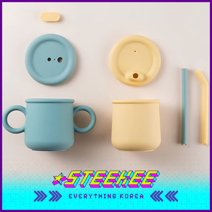 LocknLock Little Luv Silicone Spout Straw Cup 200ml LBB015 by Steekee Korea 4539