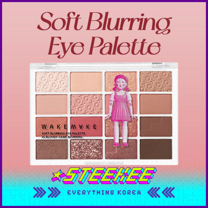 WAKEMAKE X Netflix Squid Game 24 Bloody Game Blurring Soft Blurring Eye Palette by Steekee Korea 2447