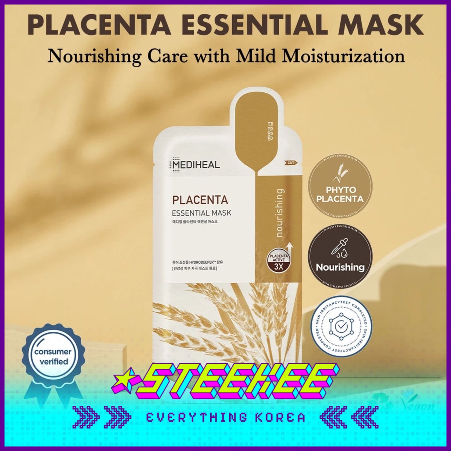 MEDIHEAL Placenta Essential Firming Anti-aging Mask Sheet by Steekee Korea 2475