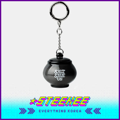 Tent Seoul SALT SAVE US Five Elements Salt Keyring by Steekee Korea 502