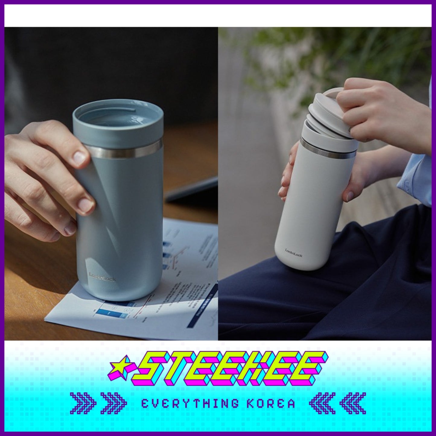 LocknLock Metro Two Way Tumbler 475ml LHC4274 by Steekee Korea 4530