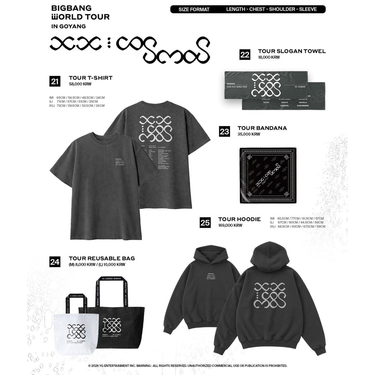 [PRE-ORDER] BIGBANG 2026–2027 WORLD TOUR <xx: cosmos> Official Merch Collection