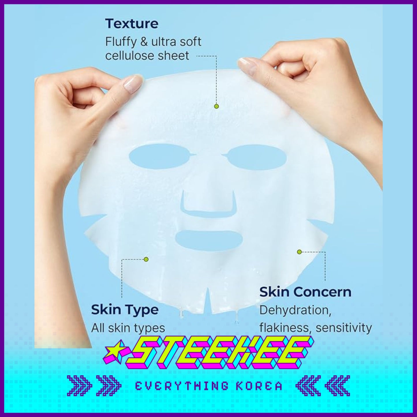 Torriden Dive-In Low Molecular Hyaluronic Acid Moisturising Hydrating Mask 10 Sheets by Steekee Korea 2438