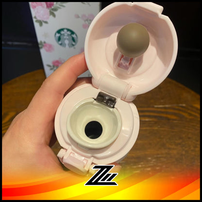 Starbucks China 2026 Kaleidoscope Rose Garden SS Thermos Tumbler 500ml – Pink Floral Bottle with Lid