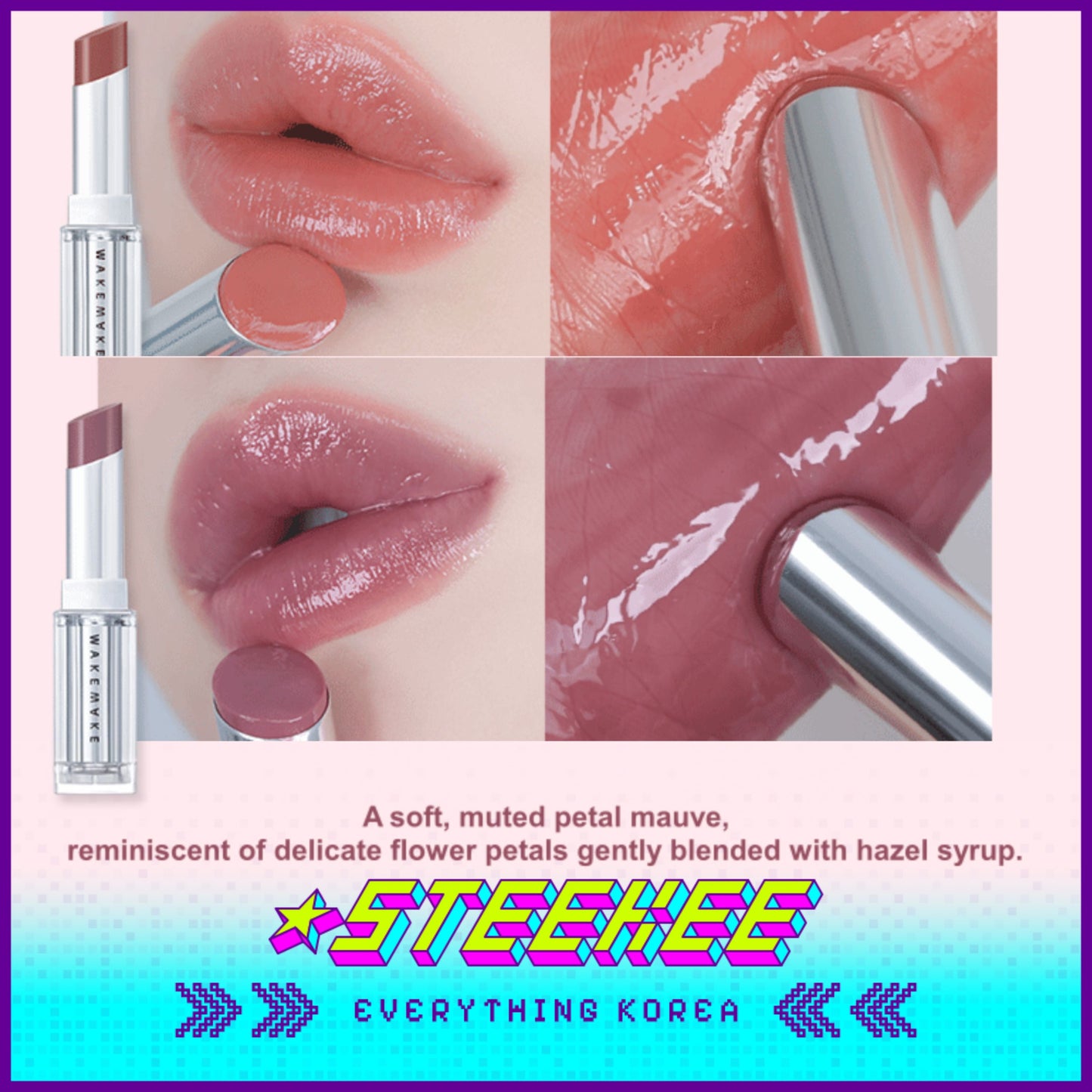 WAKEMAKE X Netflix Squid Game Dewy Gel Glaze Stick with Lip Cheek Multi Blurring Pot by Steekee Korea 2442