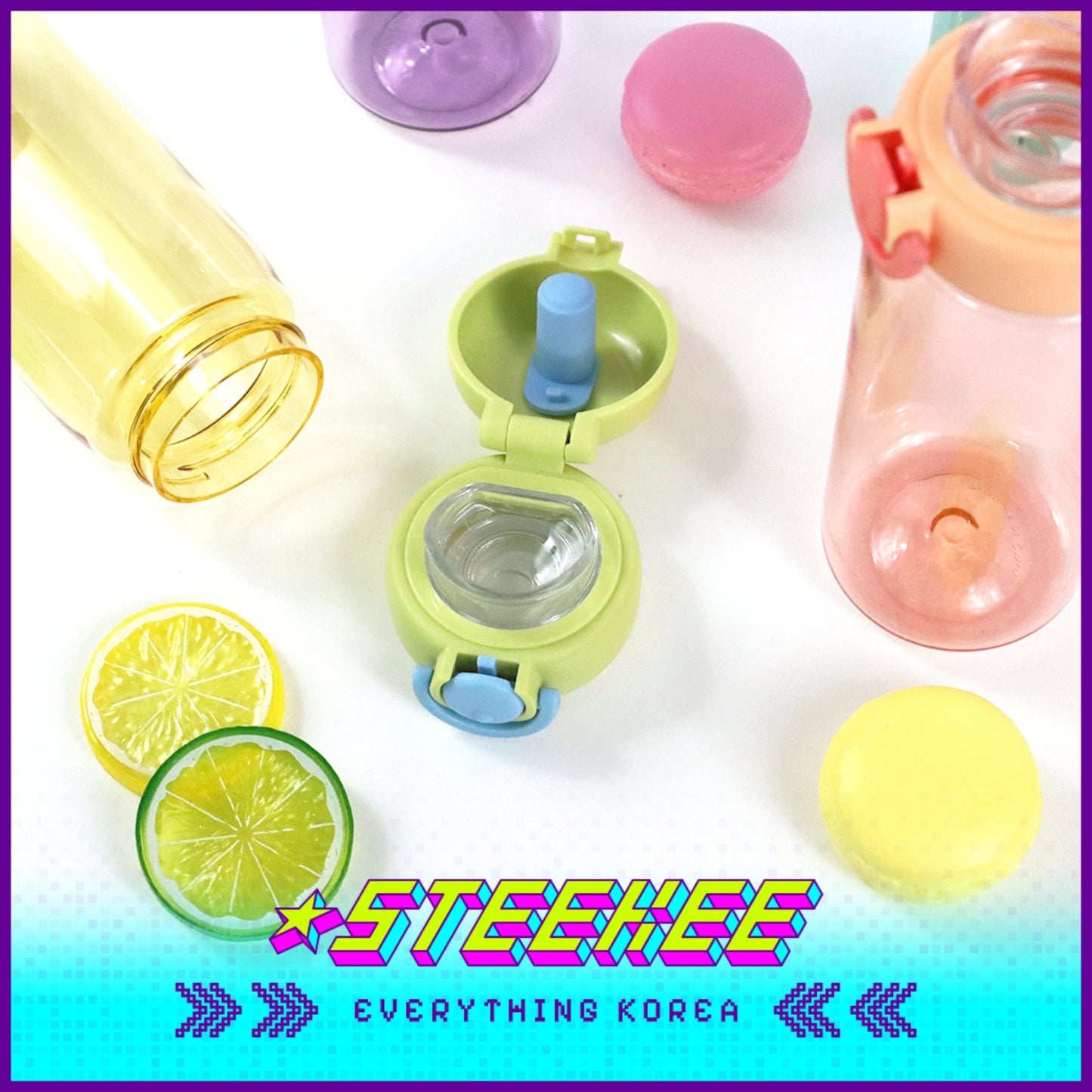 LocknLock School Fit Switch Cap Bottle 520ml ABF884 by Steekee Korea 4538