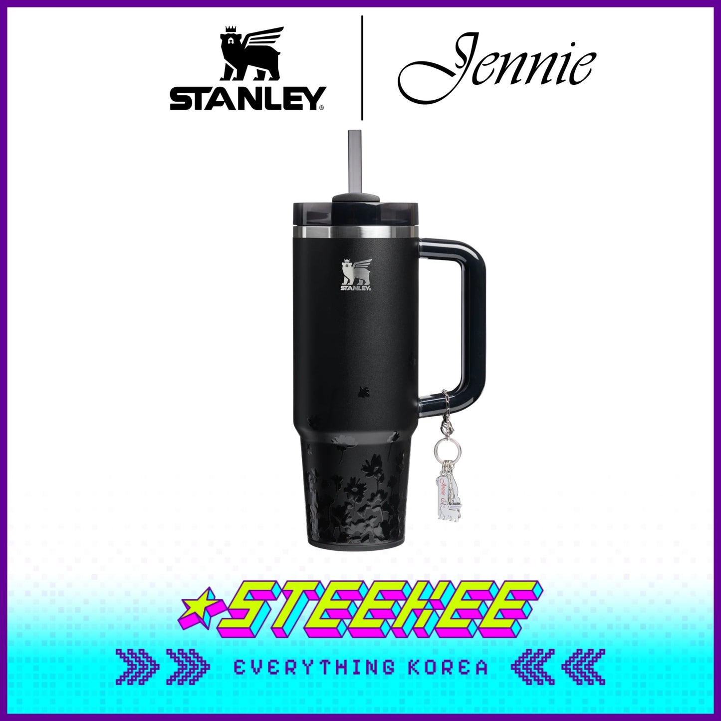 Stanley 1913 x JENNIE Quencher Luxe Tumbler 887ml Midnight Ruby by Steekee 5006