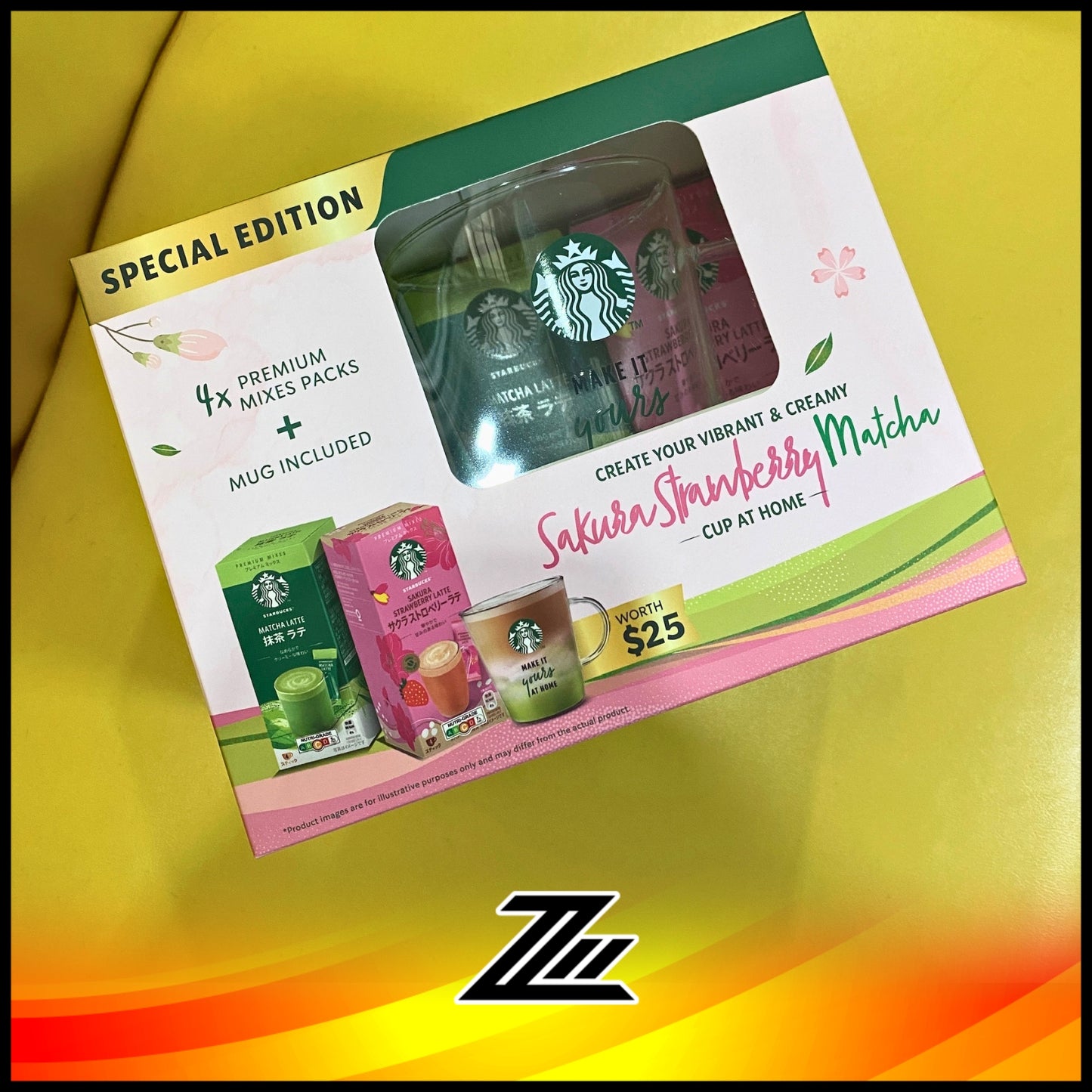 Starbucks Premium Mixes Matcha Latte & Sakura Strawberry Latte Free Mug