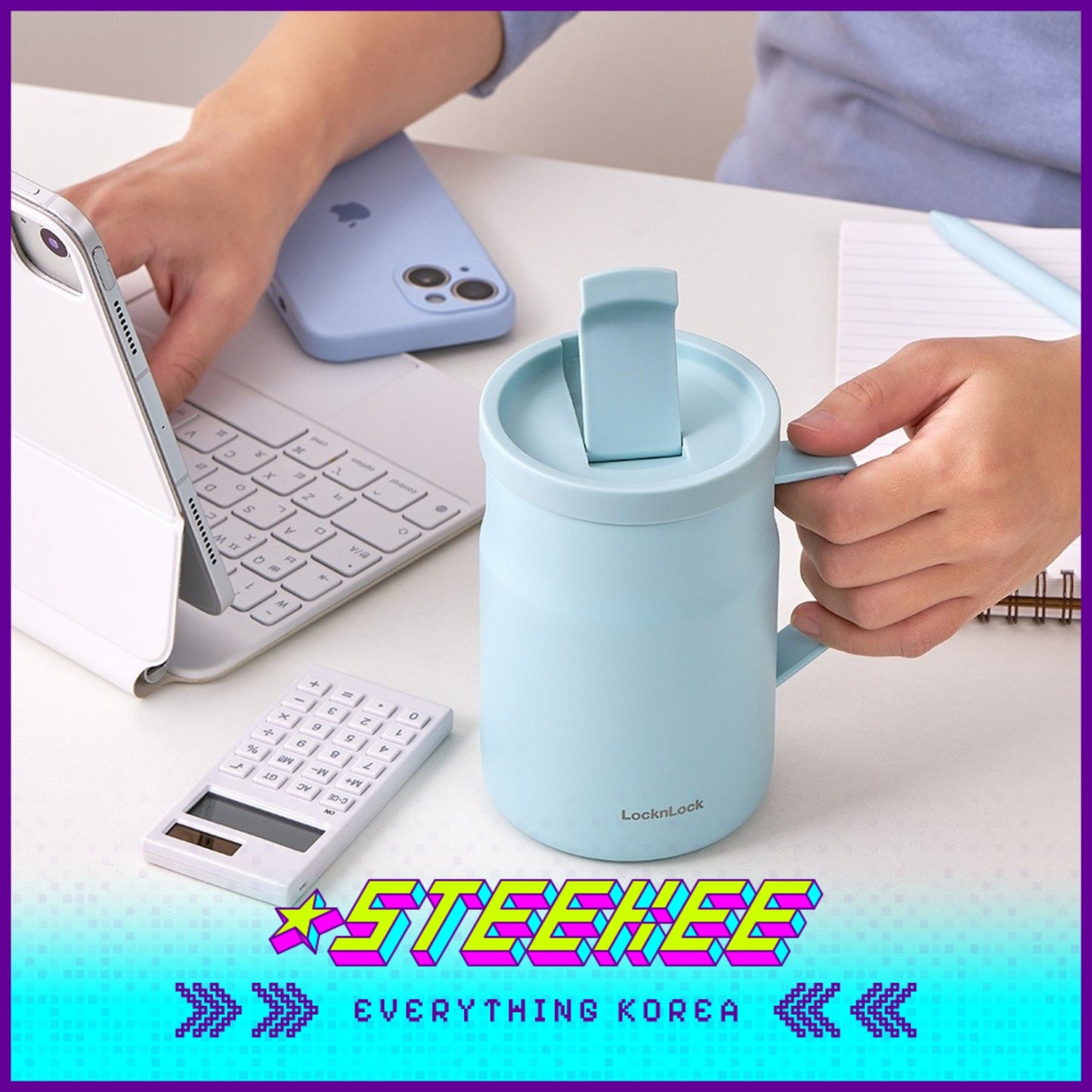 LocknLock Metro Sealed Mug Tumbler 475ml LHC4263 by Steekee Korea 4531