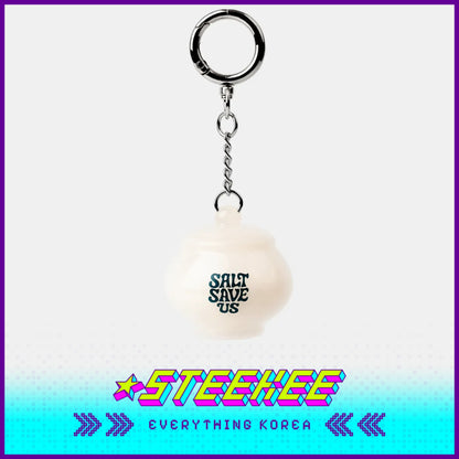 Tent Seoul SALT SAVE US Five Elements Salt Keyring by Steekee Korea 502