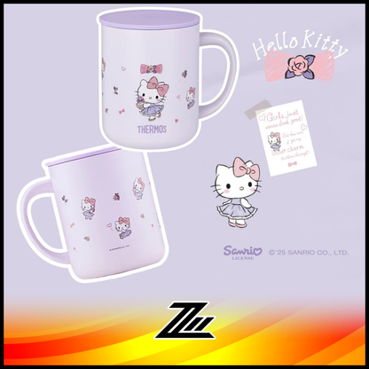 Thermos JDG-451KT25 Hello Kitty 450ml Vacuum Insulated Mug – Purple Hot & Cold Stainless Steel Cup with Lid
