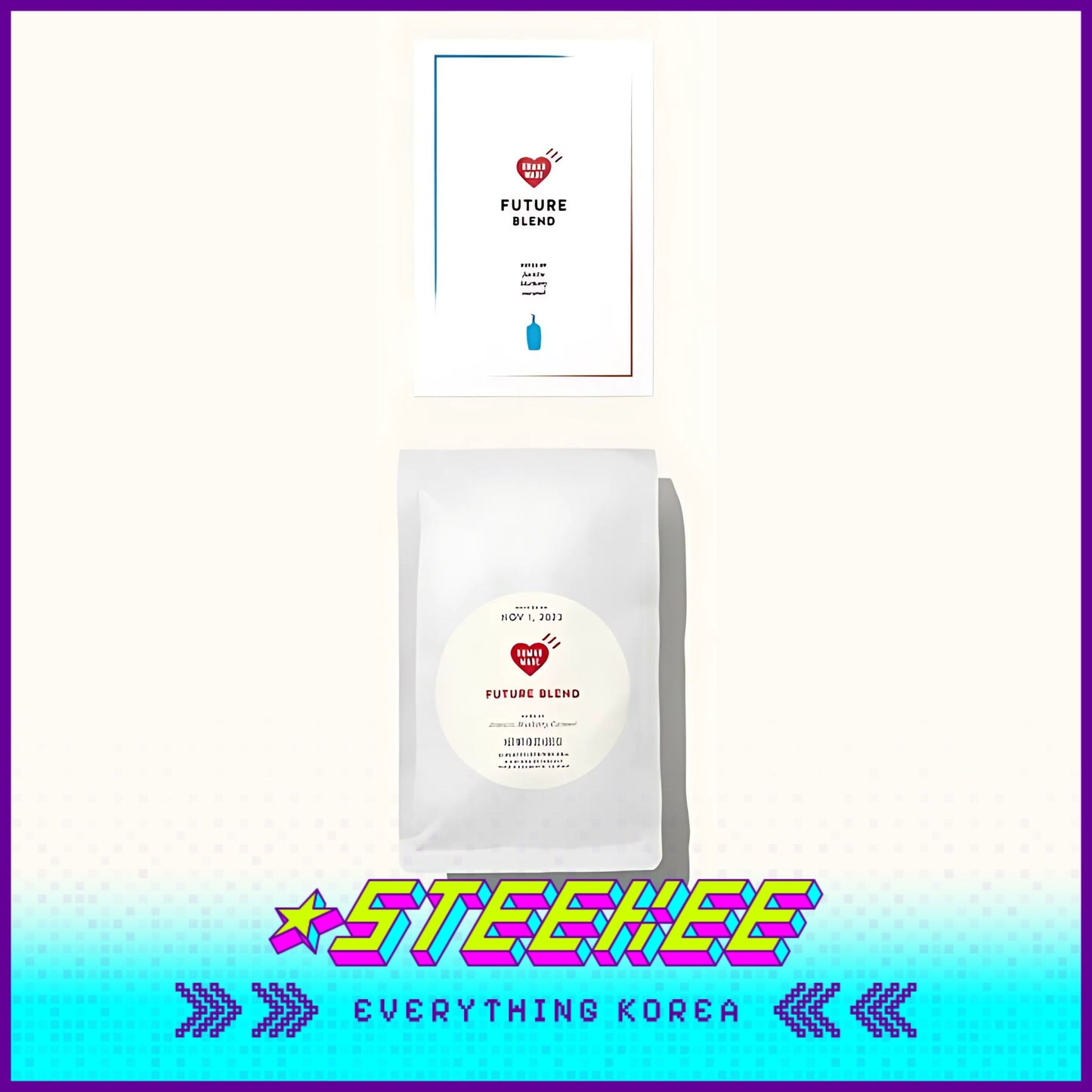 BLUE BOTTLE COFFEE X HUMAN MADE Future Blend Ethiopian Peruvian Coffee Beans 300g by Steekee Korea 2407