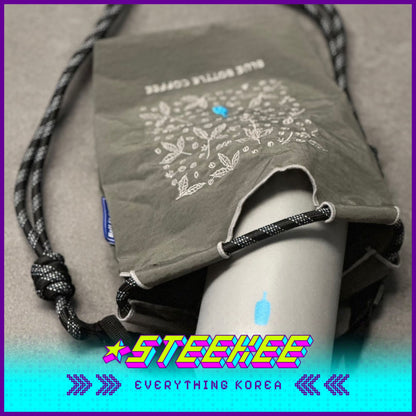 BLUE BOTTLE COFFEE X BALL & CHAIN Embroidery Japanese Eco Mini Bag by Steekee Korea 2391