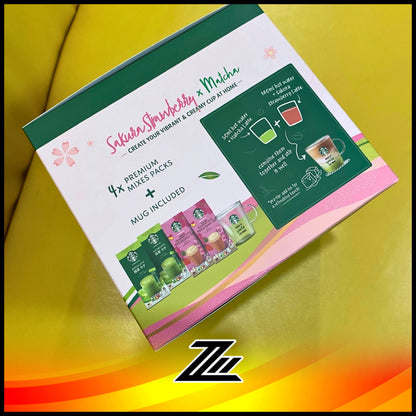 Starbucks Premium Mixes Matcha Latte & Sakura Strawberry Latte Free Mug