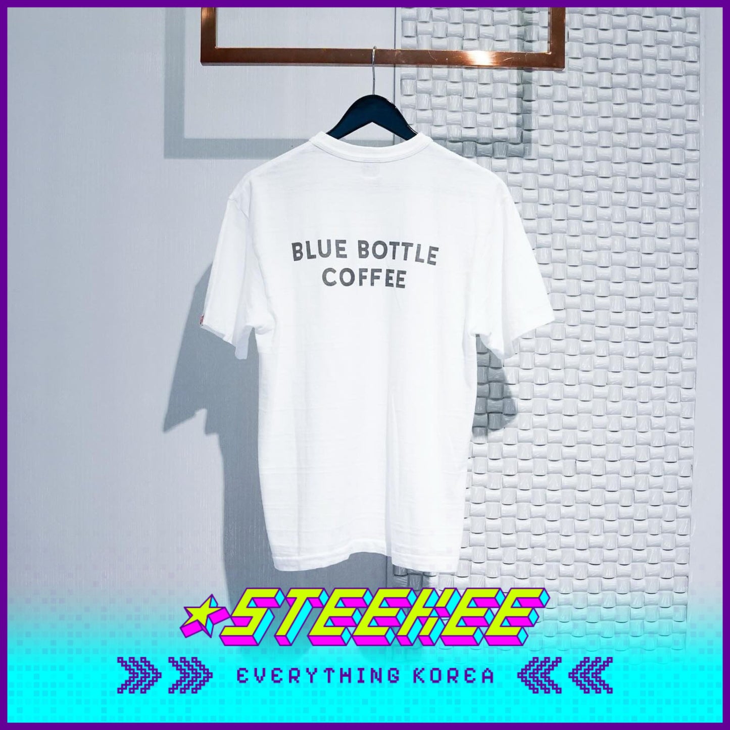 BLUE BOTTLE COFFEE X HUMAN MADE Unisex T-Shirt White by Steekee Korea 2405