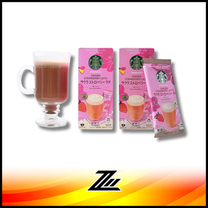 Starbucks Japan Cherry Blossom Sakura Strawberry Latte Premium Instant Coffee Mix