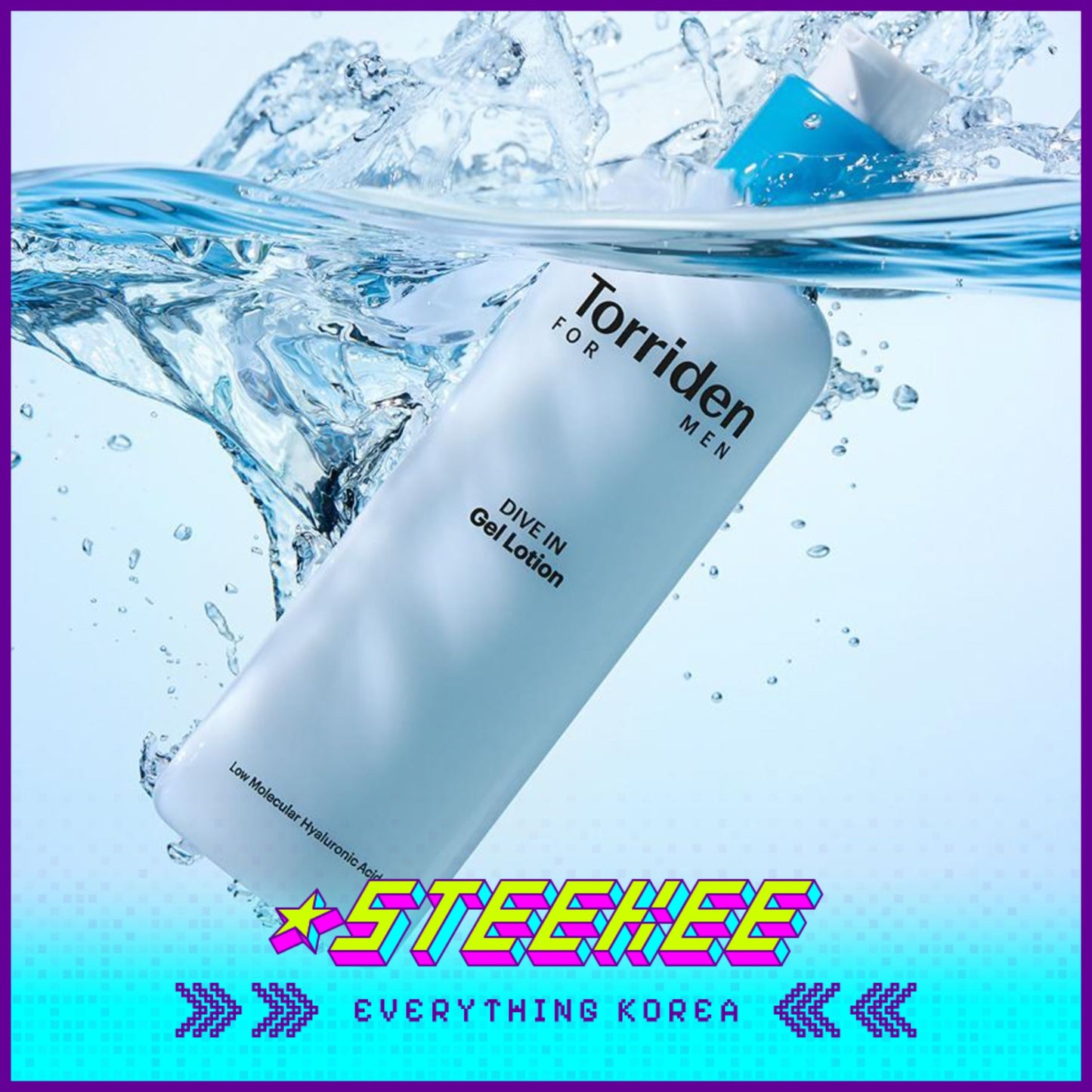 Torriden Dive-In For Men Low Molecular Hyaluronic Acid Skin Toner Gel Lotion Set with Travel Size by Steekee Korea 2439