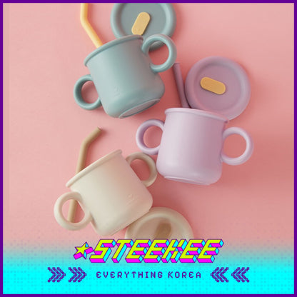 LocknLock Little Luv Silicone Straw Cup 200ml LBB016 by Steekee Korea 4540