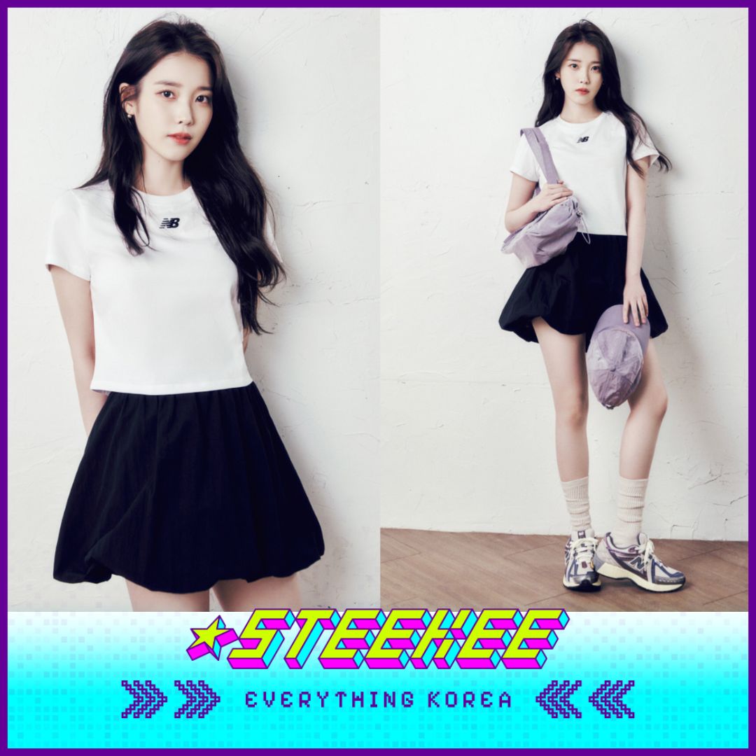 IU X New Balance Korea Glossy Ribbon Purple Collection Ball Cap Crossbody Bag Duffle Bag by Steekee Korea 2647