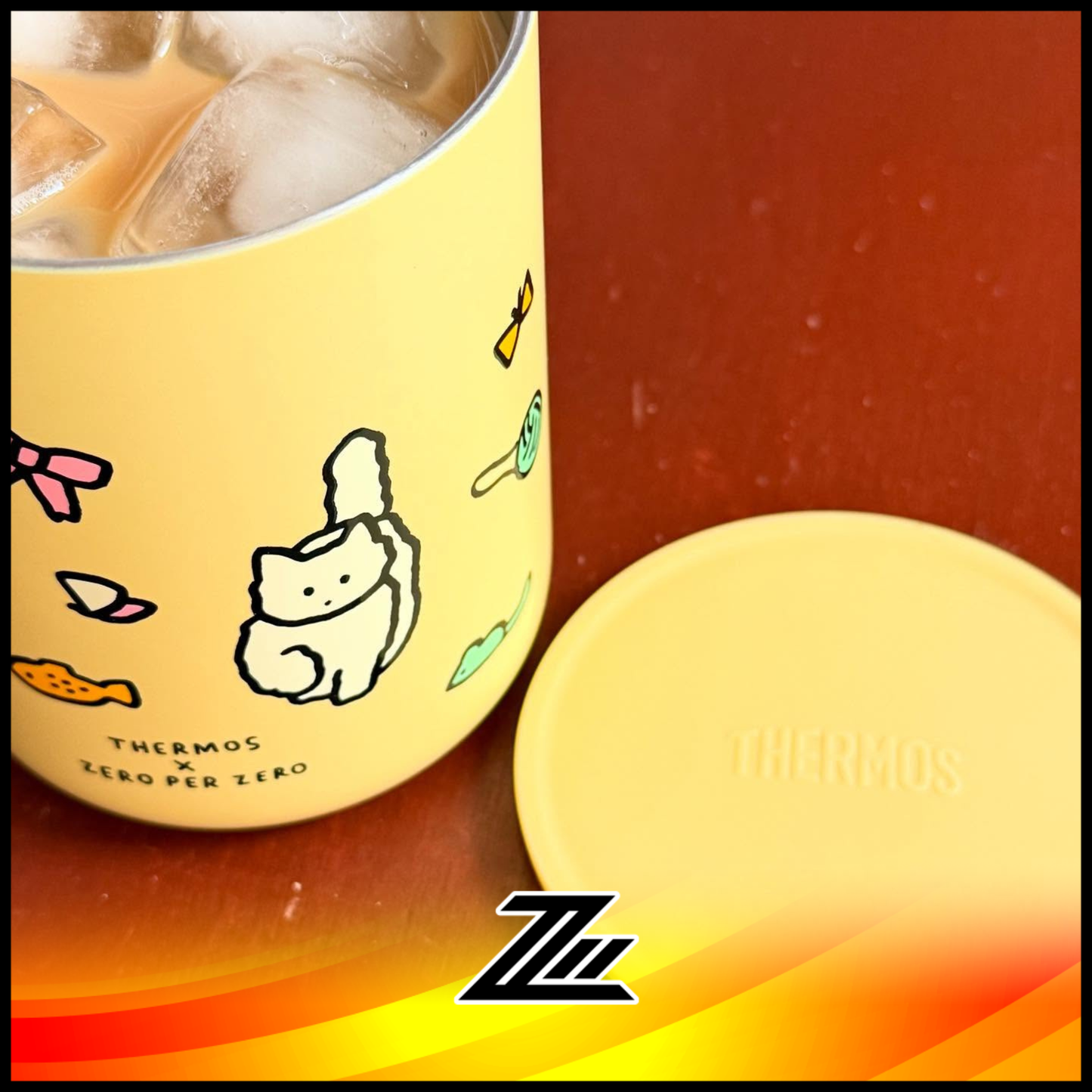 Thermos x Zero Per Zero JDG-450KC 450ml Reversible Insulated Mug - Stainless Steel Hot & Cold Desk Cup with Lid