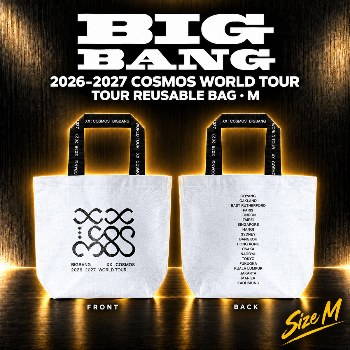 BIGBANG <XX : COSMOS> Tour Reusable Bag M White