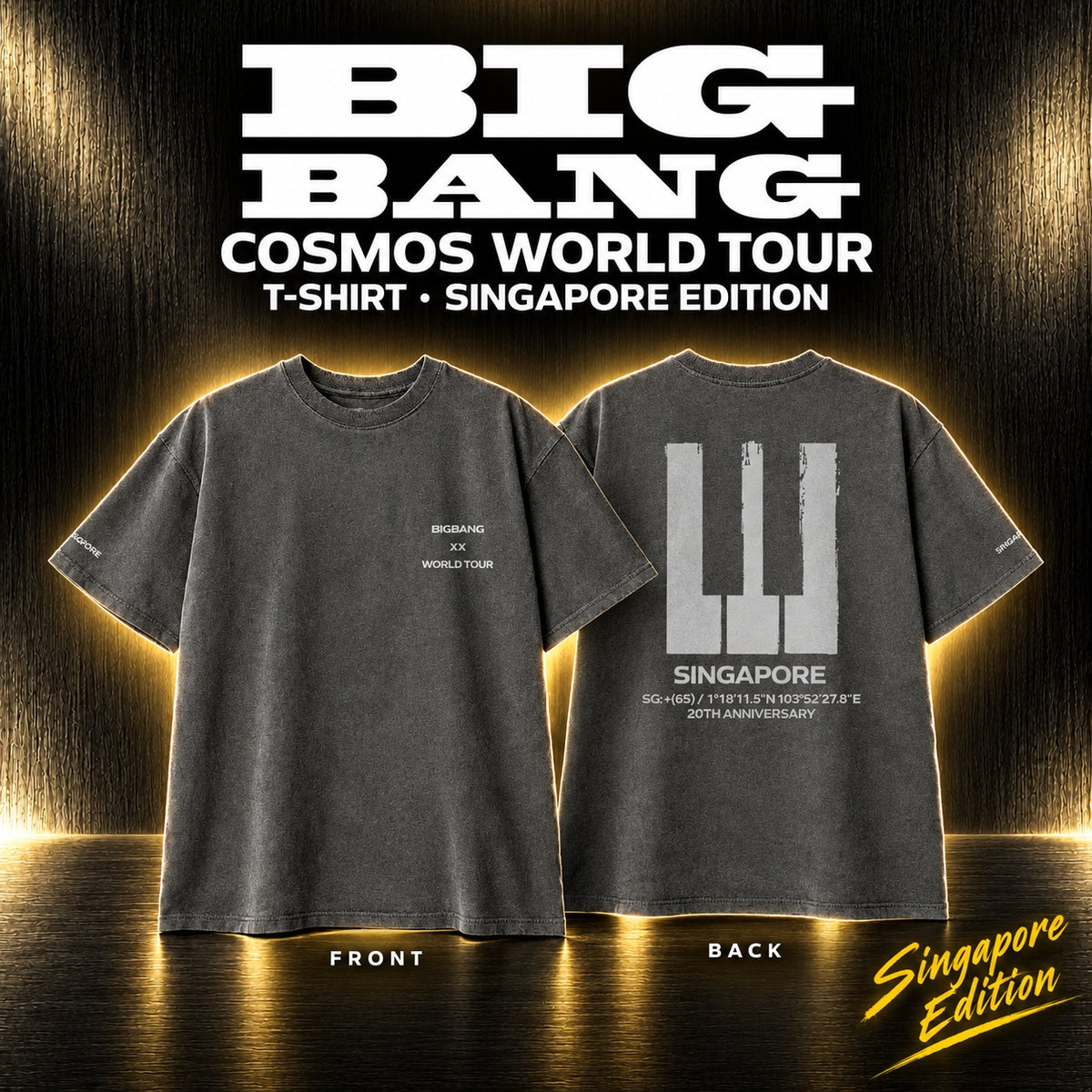 BIGBANG <XX : COSMOS> Singapore Edition T-Shirt K-pop Merchandise