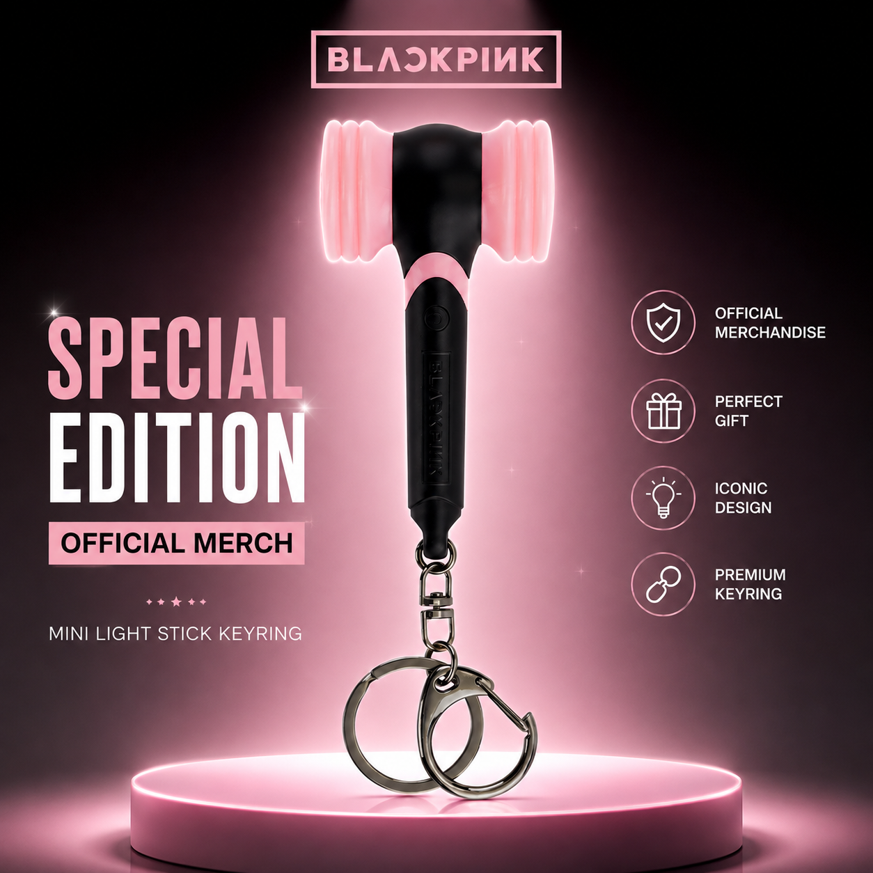 BLACKPINK DEADLINE Light Stick Keyring Special Edition by Steekee Korea 5028