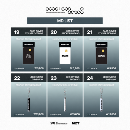 [PRE-ORDER] BIGBANG 20th Anniversary Media Exhibition <xx: cosmos> Official MD