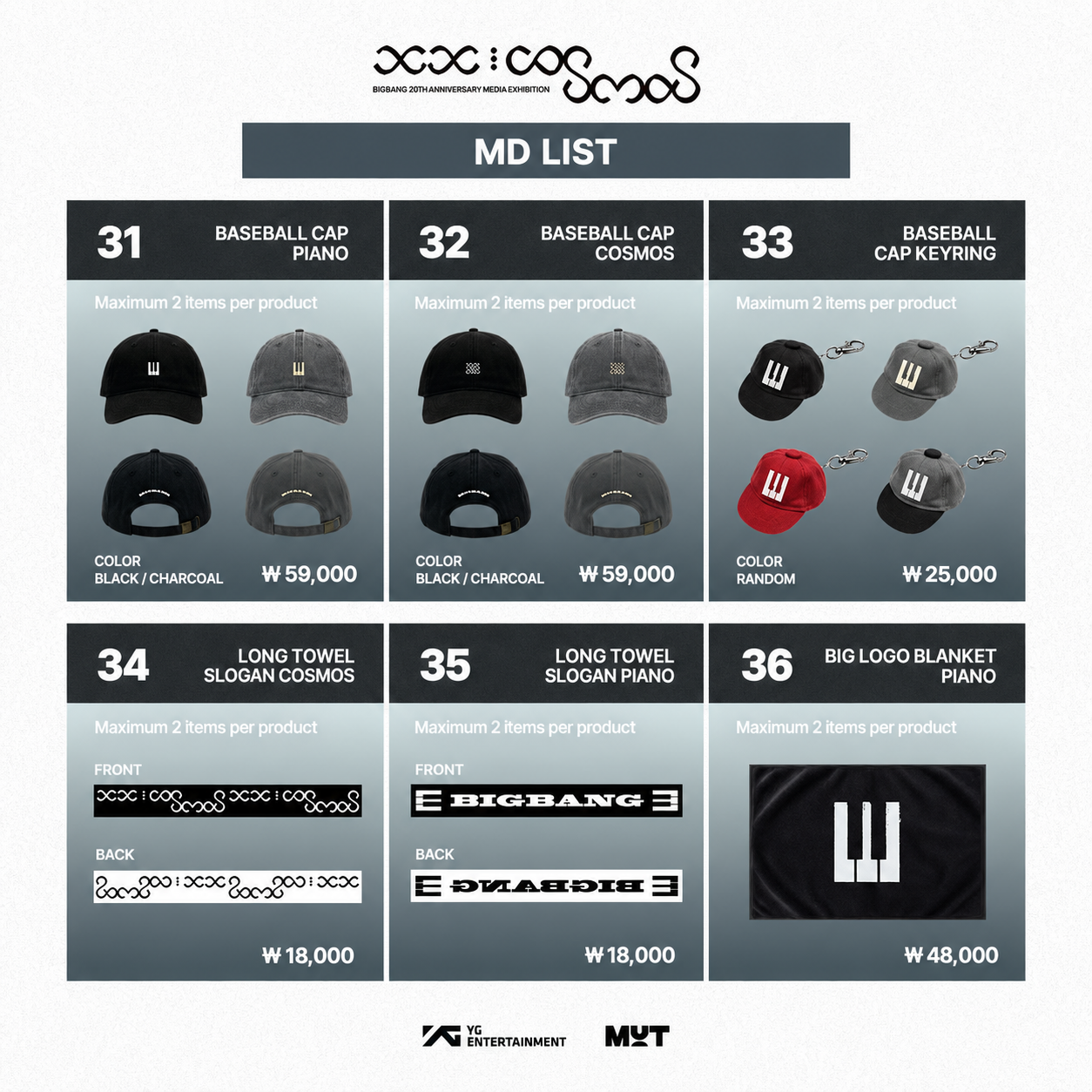 [PRE-ORDER] BIGBANG 20th Anniversary Media Exhibition <xx: cosmos> Official MD
