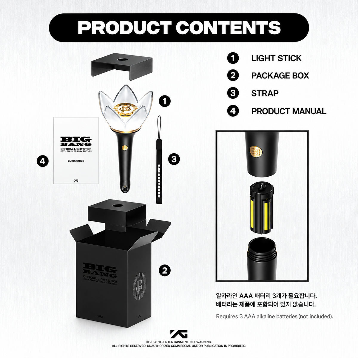 [Ready Stock] BIGBANG 2026–2027 WORLD TOUR <XX : COSMOS> Official Light Stick 20th Anniversary Edition