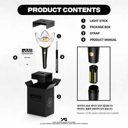 [Ready Stock] BIGBANG 2026–2027 WORLD TOUR <XX : COSMOS> Official Light Stick 20th Anniversary Edition