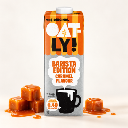 OATLY Barista Edition Flavoured Oat Drink 1L Popcorn Vanilla Caramel Vegan For Coffee Latte