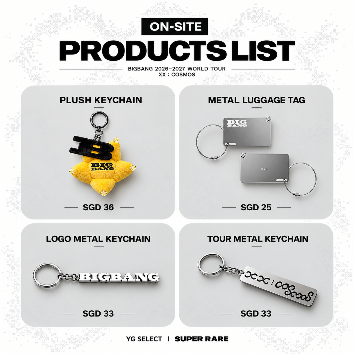 [PRE-ORDER] BIGBANG 2026–2027 WORLD TOUR <XX : COSMOS> Singapore Pop-Up Official Merchandise