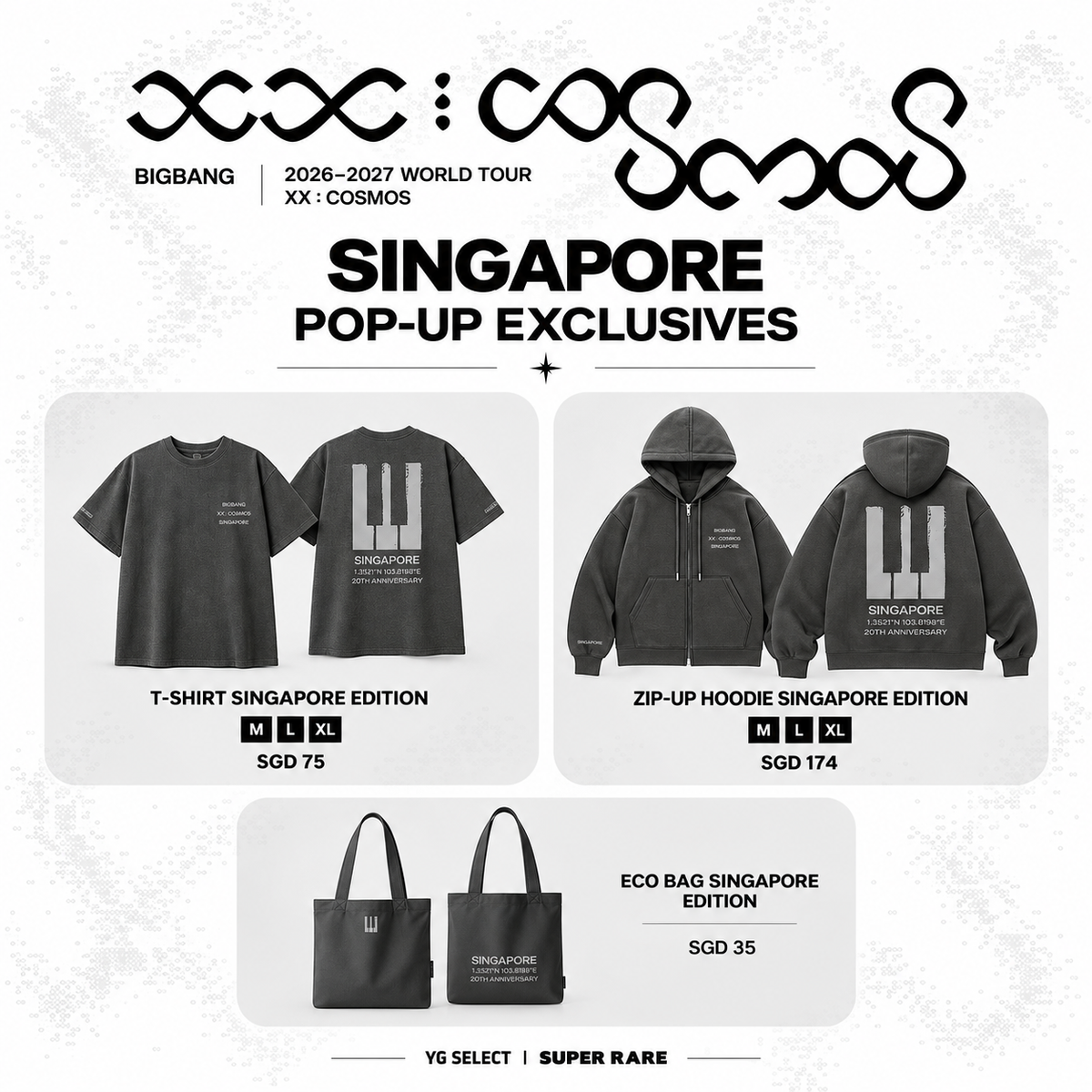 [PRE-ORDER] BIGBANG 2026–2027 WORLD TOUR <XX : COSMOS> Singapore Pop-Up Official Merchandise