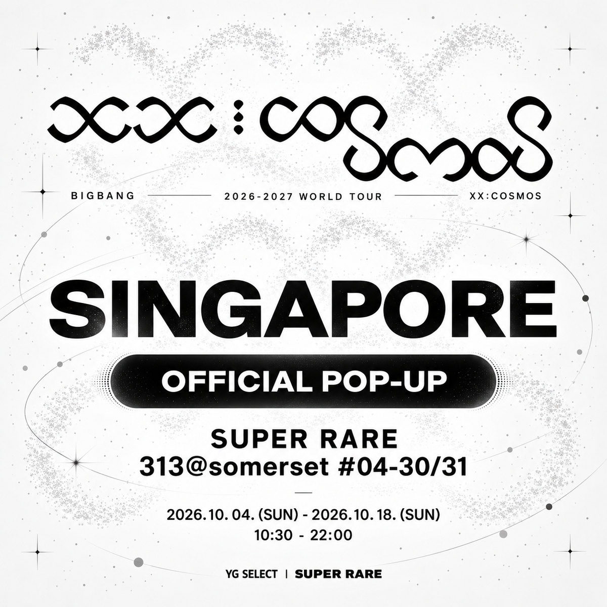 [PRE-ORDER] BIGBANG 2026–2027 WORLD TOUR <XX : COSMOS> Singapore Pop-Up Official Merchandise