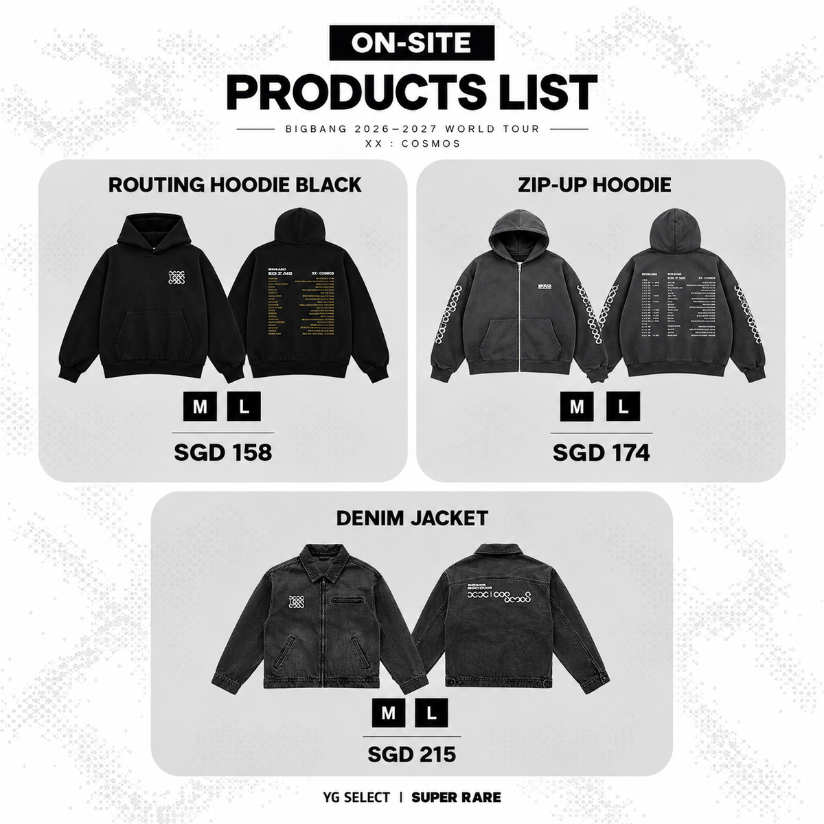 [PRE-ORDER] BIGBANG 2026–2027 WORLD TOUR <XX : COSMOS> Singapore Pop-Up Official Merchandise