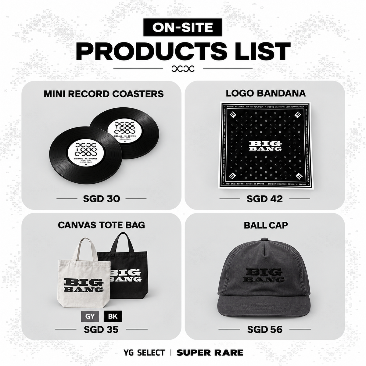 [PRE-ORDER] BIGBANG 2026–2027 WORLD TOUR <XX : COSMOS> Singapore Pop-Up Official Merchandise