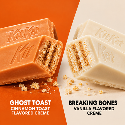 Nestle KitKat Halloween Wafers Ghost Toast and Breaking Bones Creamy Chocolate Candy