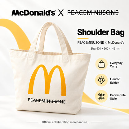 PEACEMINUSONE X McDonald’s Limited Edition Merch – Vintage Cap, Shoulder Bag & Pin Set