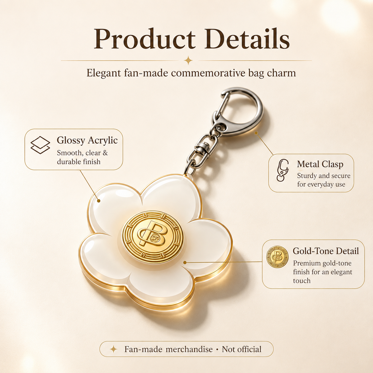 BIGBANG 20th Anniversary Acrylic Keyring Fan-Made Merchandise by Steekee Korea 5030
