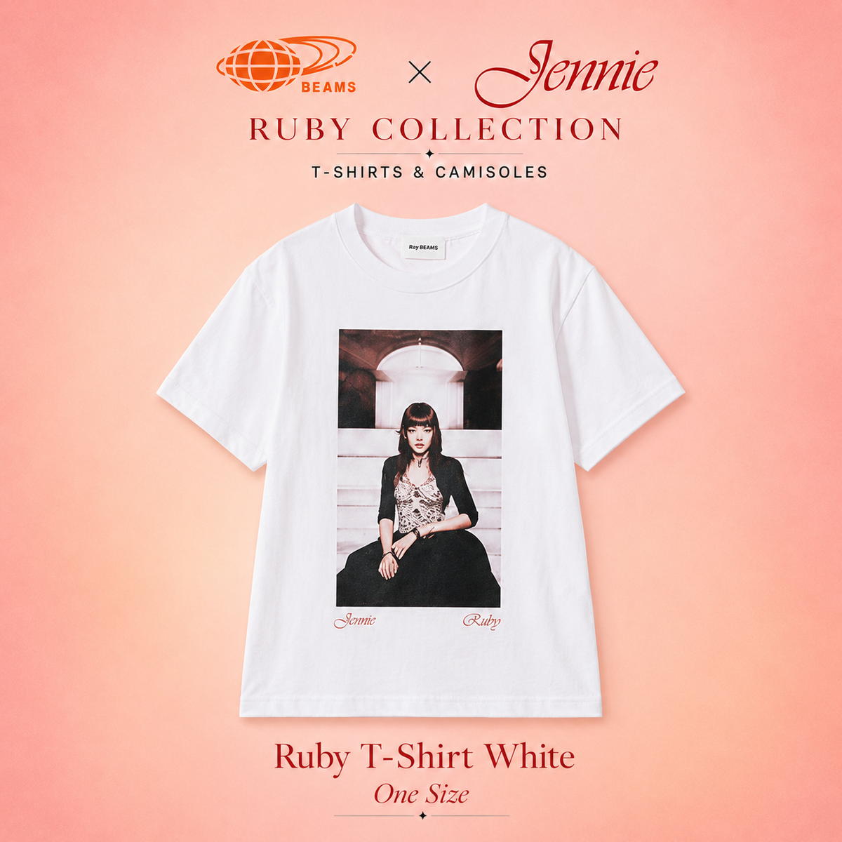 BEAMS × JENNIE Ruby Collection T-Shirts & Camisoles | Steekee BEAMS × JENNIE Ruby Collection T-Shirts & Camisoles | Steekee